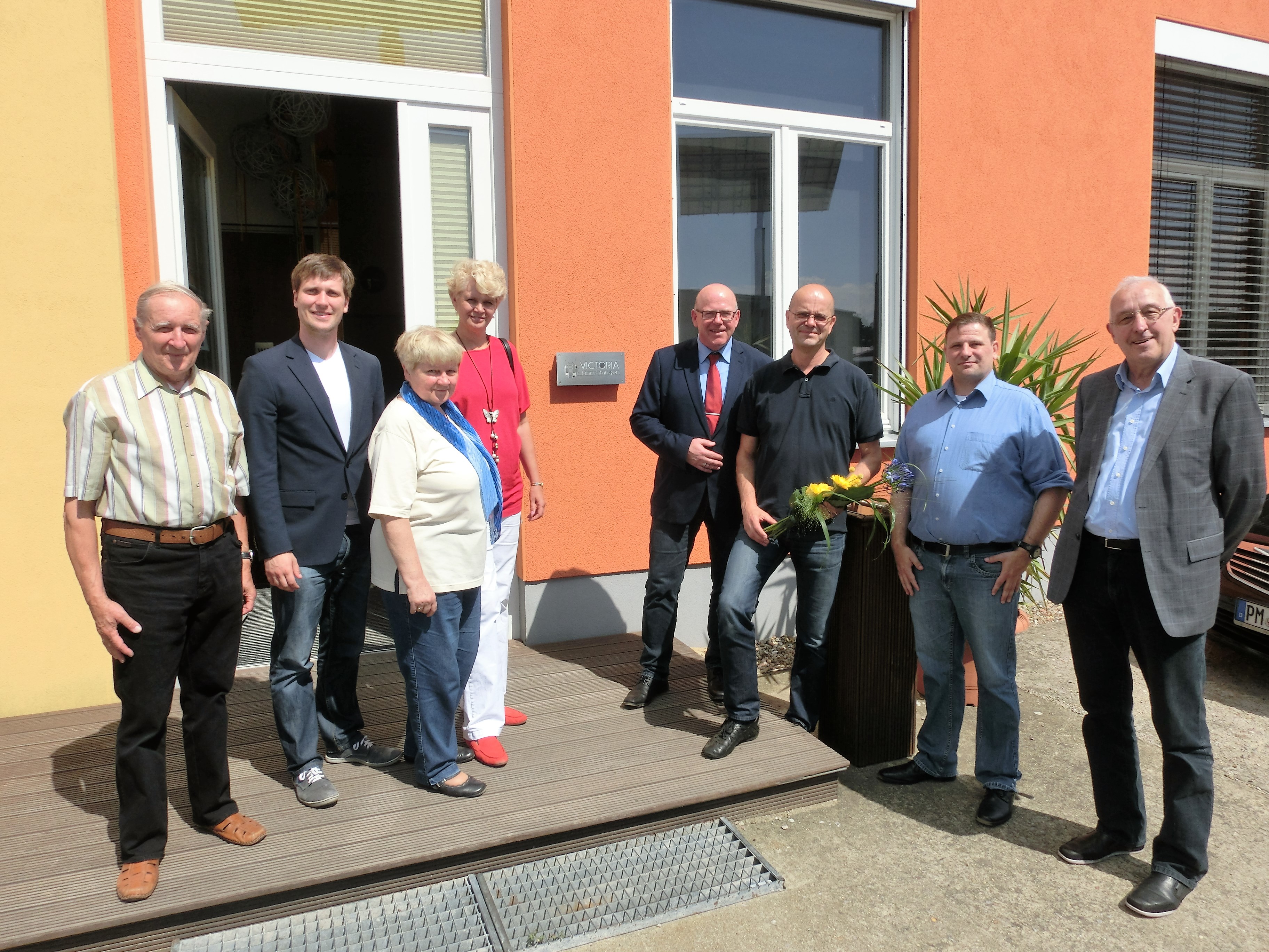 v.l.: Gnther Windrich, Tobias Paul, Anita Windrich, Dr. Saskia Ludwig, Franz-Herbert Schfer, Ulrich Heckendorf, Dirk Frster-Trallo, Wolfgang Terp